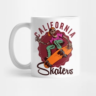 California Skater: A Skeleton Hits the Halfpipe Mug